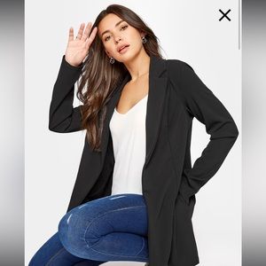 LTS Tall Black Scuba Longline Blazer Size 12